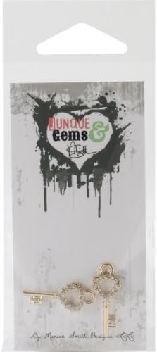 Marion Smith Designs MS101055 Junque and Gems Metal Embellishment, Key Charms, 2-Pack