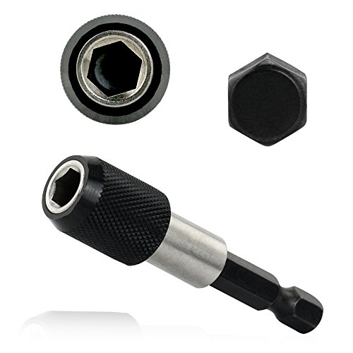 SYCEES 2pcs 1/4″ Sechskantschaft Schnellwechsel-Bithalter Magnetische Bithalter Verlängerungen für Akkuschrauber - 6