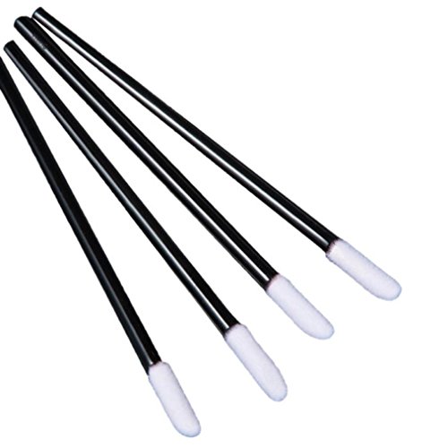 Rosennie 50pcs Disposable MakeUp Lip Brush,Lipstick Wands Applicator,Make Up Tool (Black)