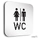 Produktbild Aluminium- WC Toiletten Türschilder der Extraklasse! • "WC -Toiletten" • In der Größe 150 x 150mm • Besonderheit: unsichtbare 5mm Abstandhalter verleihen dem Türschild einen exklusiven schwebe Effekt • Die Schilder bestehen aus 1,5mm starkem Aluminium mit veredelter Oberfläche (eloxiert) • kontrastreicherer Look als bei herkömmlichen Edelstahlschilder • pflegeleicht & langlebig • schneller Versand aus Köln!