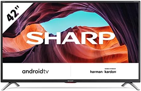 Sharp Aquos 42CI6EA - 42" Smart TV, FULL HD Android 9.0, Wi-Fi, DVB-T2/S2, 1920 x 1080 Pixels, Nero, suono Harman Kardon, 3xHDMI 3xUSB, Chromecast integrato, Bluetooth