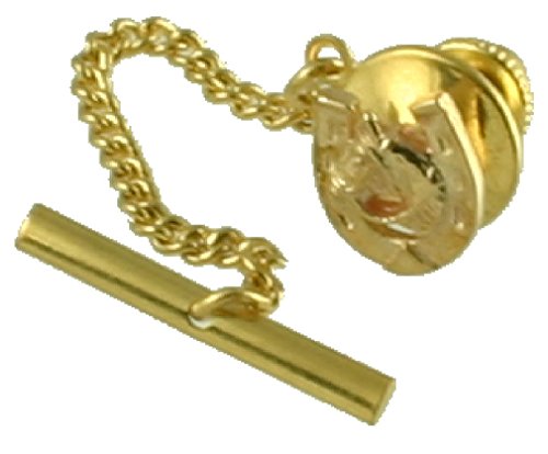 Preisvergleich Produktbild Gold Tie Tack 9 ct Pferdekopf in Hufeisen