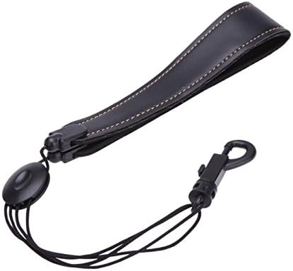 FlowerKui Adjustable Leather Saxophone Sax Nylon Neck Strap (Black)