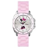 Minnie Mouse Mädchen Analog Quarz Uhr mit Gummi Armband MN1063