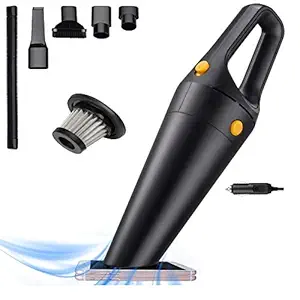 Voroly Car Vacuum Cleaner - Portable, High Power, Handheld Vacuums 6Kpa 16 Ft Cord - 12v, Auto Accessories Kit for Interior Detailing - Black