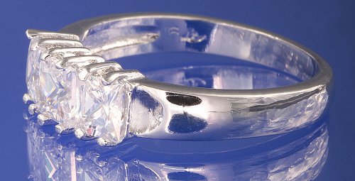 Engagement Ring Set With Stunning Russian Cz Sparkly Stones, Elegant Design Size I1/2, M, O, P (O)