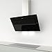 Produktbild Marken Schwarz Glas / * 24 Stunden Komfort Funktion * / Kopffreie Dunstabzugshaube GALVAMET BLADE 60 / Energieklasse A / 60 cm / BLACK / SCHWARZ / Schräg Diagonalhaube Wandhaube / Abzughaube Glas Design / ECO LED / Modern, qualitativ / Abluft / Umluft / 100% Made in Italy