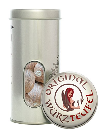 Preisvergleich Produktbild Muskatnuss Ganz aus Grenada. 55-65 mm. Spitzenqualität. Keimreduziert. Handverlesen. Dose 12 Stück.