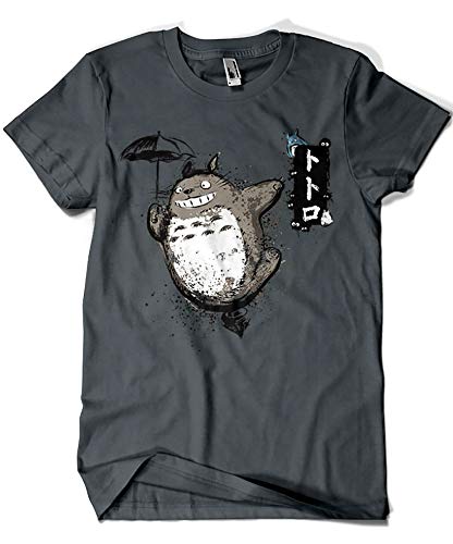 Camisetas La Colmena 1087-Maglietta Parody Totoro - Flying with My Neighbor (Dr.Monekers)
