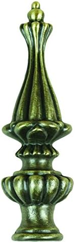 Jandorf60111 Finial Victorian, 3-1/2" Long 1/8 IP Thread Tiffany Antique Brass Finish