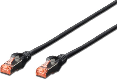 DIGITUS CAT 6 S-FTP Patchkabel Cu LSZH AWG 27/7 LÃ¤nge 0,25 m Farbe Schwarz
