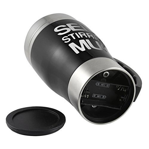 Tera® Aluminum selbstrührender Kaffeebecher Tasse Trinkbecher Becher Trinkflasche Wasserflasche Office Lazy Twist Self Stirring Mug für Coffee Kaffee Milch Tee Kakao Wasser - 3