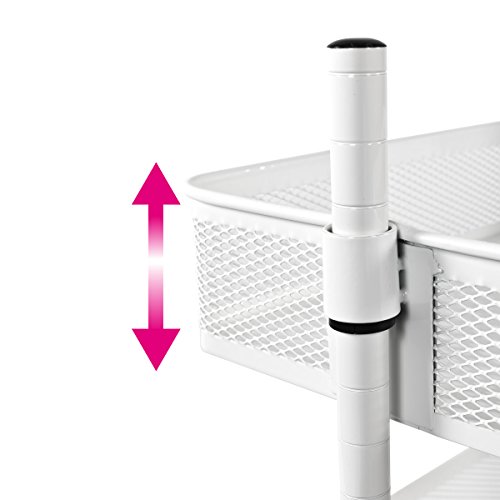 bremermann® Universal-Rollwagen weiß mit 3 Ablagekörben - 5