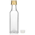 B.H.Industry ( SET OF 12 pcs Premium 100ml Marasca Bottle with Golden Cap & Plug for Oils - Elegant Glass Container for Essential Oils, Serums, and More