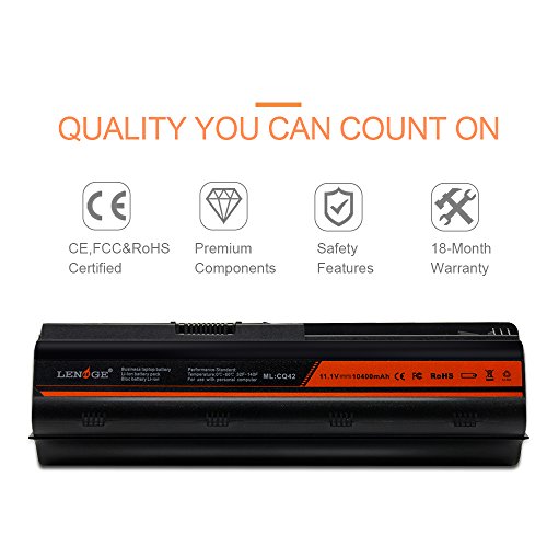 LENOGE Hochleistung Neu Akku Li-ion Ersatz Laptop Batterie Für HP Pavilion DM4 DV3-4000 DV5-2000 DV6-3000 Serie; geeignet für WD549AA (Li-ion, 11.1V 12 zell 10400mAh ) - 3