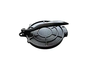 DHYANA MART Aluminum Non-stick (Powder-Coated) Puri Maker Press Machine with Handle, Puri Maker Press Puri Press, Papad, Khakhra (Black)