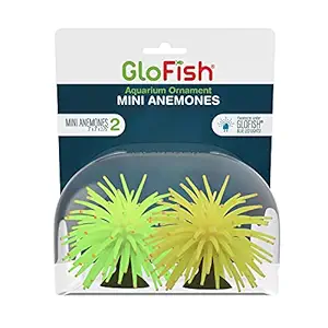 GloFish Mini Anemone Ornament, Detailed Aquarium Ornament, Creates A Glowing Effect (Model: AQ-78446)