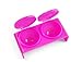niceeshop(TM) 1 Set(2pcs) Plastic Double Dappen Dish Nail Art Acrylic for Liquid Power Tool-Pink