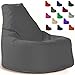 Produktbild Sitzsack Sessel - für Kinder und Erwachsene - In & Outdoor Sitzsäcke Kissen Sofa Hocker Sitzkissen Bodenkissen mit Styropor Füllung - verschiedene Farben - Bean Bag Sitzsäcke Möbel Kissen (Anthrazit)