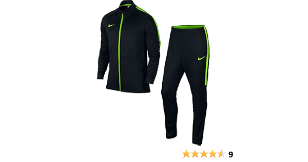 Nike Academy - Tuta da Calcio, per Uomo, Dri-Fit, Uomo, 844327-013, Nero  (Nero/Nero/Verde Elettrico/Verde Elettrico), M : Abbigliamento