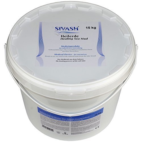 SIVASH-Heilerde Medizinprodukt zur äußerlichen Anwendung. Gebrauchsfertiger Meeresschlick in natürlicher Form. Natürliche Hilfe bei Rheuma, Arthrose, Arthritis, Gicht, Überbein (Ganglion), Akne, Psorasis, Neurodermitis (15kg)