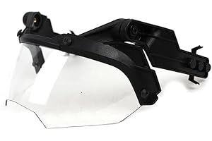 AQZXDC Airsoft Helm mit Schutzbrille und Visier Set, Full-Wrap Military Paintball Schutz Kombination, Visier 90°Verstellbar, für Outdoor-Jagd, CQB Schießen, BBS