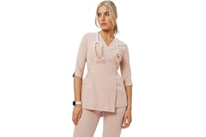 MEDHOODIE Damen-Kasack Rosalie für den Arzt- und Pflegebereich - Schlupfkasack modern & bequem mit verstellbarem Gürtel - Medizinische Berufsbekleidung