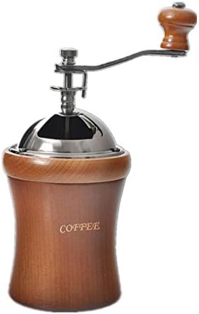 XIAOMEIXI Manual Coffee Grinder With Adjustable Conical Burr Wooden Materials Retro Round Barrel Design