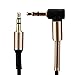 Produktbild W. Air 3,5 mm Jack Elbow Stecker auf Stecker Stereo-Kopfhörer Auto AUX Audio-Verlängerungskabel (schwarz)