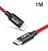Produktbild USB Type C auf Lightning Kabel (1M), JUFD Stromversorgung Typ-C auf Lightning Data Sync & Schnellladekabel für iPhone X / 8/8 Plus / neues Macbook Pro 2016. (rot) (Nicht unterstützt IOS 11.3)