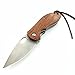 Produktbild AUBEY Mini Messer EDC Taschenmesser Klein Klappmesser Holzgriff Einhandmesser Outdoor Survival Folder Knife 440C Stahl, 6 cm Klinge