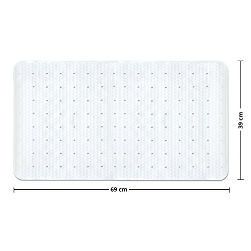 casa pura® Wanneneinlage Pure | weiß | schadstoffgeprüft | als Badewanneneinlage und Duschmatte erhältlich | 3 Größen | rechteckig (69×36 cm) - 2