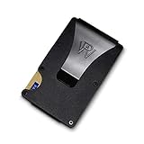 SLIM RFID WALLET I Die kleine RFID Kartenhalter mit Geldklammer Geldbörse passt in jede Tasche I das Wallets for Men bietet Platz für viele Karten und Geldscheine - eine Kartentasche ohne Münzfach