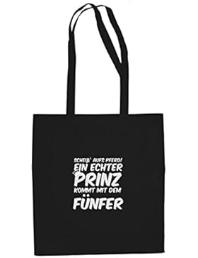 Ein echter Prinz kommt mit dem Fünfer - Stofftasche / Beutel