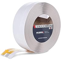 HOLZBRINK Weichsockelleiste selbstklebend ASCHGRAU Knickleiste, 50x20mm, 5 Meter