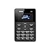 Price comparison product image Ytesky Qmart Q1 Mini Pocket Card Phone GSM 4.0mm Ultra Thin 1.0 Inch Display Bluetooth Music Long Standby Basic Phone (Black)