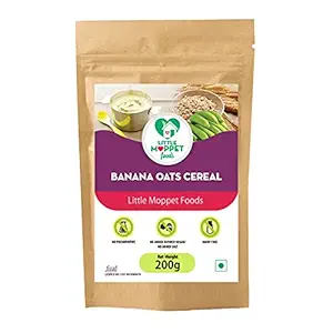 Little Moppet Foods Banana Oats Cereal- 200g