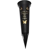 David Fischhoff Metall-Grabeinsatz Mit Deckel – Gold, 12 Cm Hoch, Wetterfest, Für Blumen & Kerzen