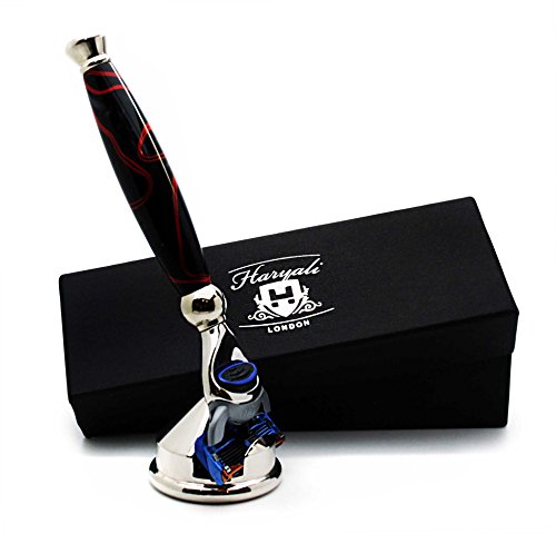 Gillette Fusion Razor In Our Newly Deigned Handle in Black & Red With Corn Shaped Razor Holder/Stand For Men's. Perfect for all Skin Type. LIMITED EDITION!!