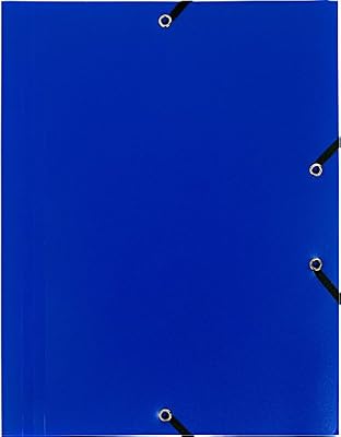 EXACOMPTA 55902E Chemise à élastique 3 rabats Polypropylène 4/10e Opaque Eco - A4 Bleu