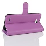 LORDWEY® Schutzhülle für LG X power 2 Hülle PU Leder hülle Tasche mit Kartenfächer Brieftasche Flip Handyhülle -lila - 