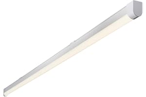 NATIONAL LIGHTING ECOLINEAR Slim Profile Indoor 5FT 22W SMD LED Batten - Cool White 4000K Energy Saving Ceiling LED Tube Light 2150 Lumens - Integrated Tube Lamp With Suspension Clips| IP20 for Commercial, Office, Home