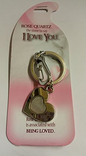 Preisvergleich Produktbild Rosenquarz der Stein zu sagen, ich liebe sie, Schlüsselanhänger