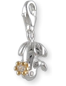 Melina Damen-Charm Anhänger Frosch mit Krone 925 Sterling Silber 1800074