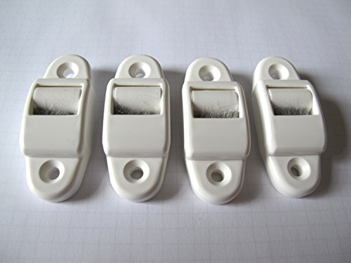 jk - 4 x Gurtführung mini mit Bürste und Rolle bis 14 mm Gurtbreite, Lochabstand 40 mm - jkhandel -