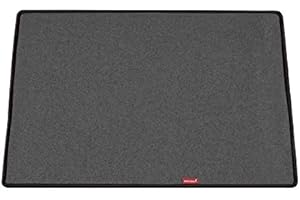 Warmset Tappeto riscaldante Elettrico ignifugo - Riscaldamento per Piedi Caldi per Ufficio e casa - Scendiletto (Lana Grigio Scuro) - 75x50 cm - 100W