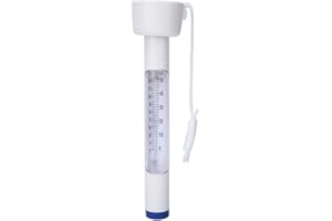 Dilwe Pond Thermometer, Floating Pool Thermometer for Outdoor Swimming Pools, Fish Ponds, Aquariums (white)