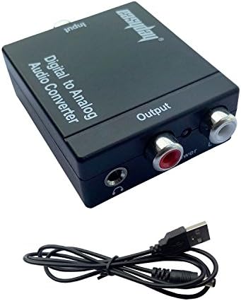 Easyday SKN 3.5mm Optical Digital Toslink SPDIF Coaxial to Analog L/R RCA Audio Converter BOX