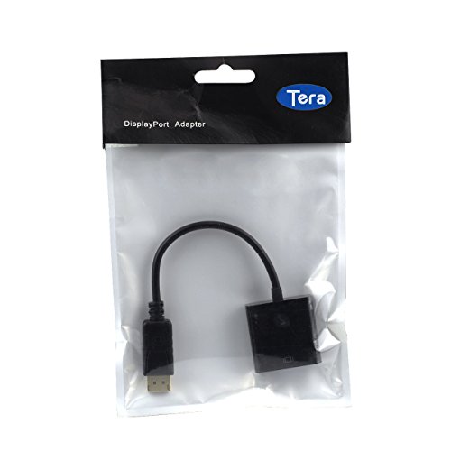 Tera® Display Port auf VGA Adapter Umwandlung für Apple-Geräte wie MacBooks, iMacs ,MacBook Pros und Surface 1, 2, 3. Schwarz - 3