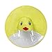 Produktbild - Mingfa süßer Comic-Regenmantel-Schirm, UFO-Regenmantel, faltbar, wiederverwendbar, wasserdichter Poncho, für den Kopf, Draußen, für Kinder, Jungen und Mädchen, L, gelb, 1